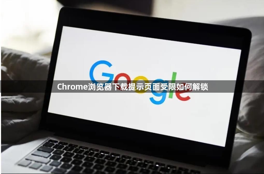 Chrome浏览器下载提示页面受限如何解锁1