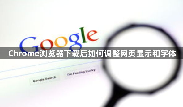 Chrome浏览器下载后如何调整网页显示和字体1
