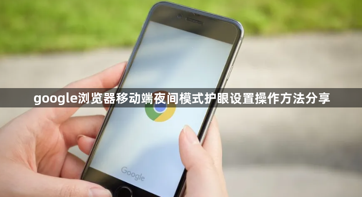 google浏览器移动端夜间模式护眼设置操作方法分享1