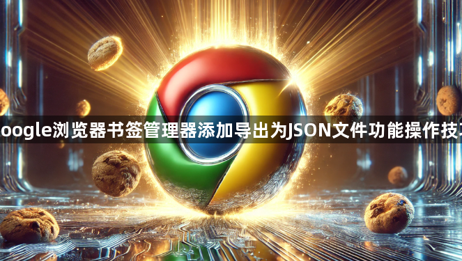 google浏览器书签管理器添加导出为JSON文件功能操作技巧1