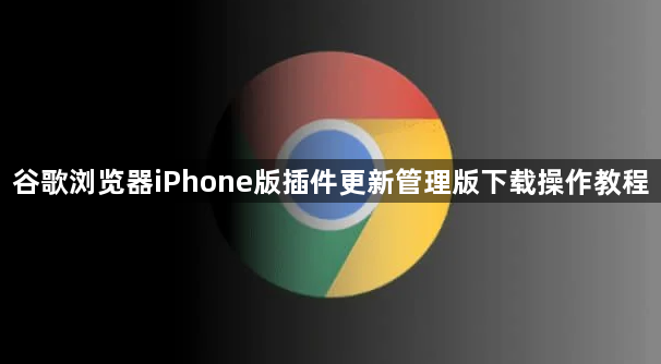 谷歌浏览器iPhone版插件更新管理版下载操作教程1