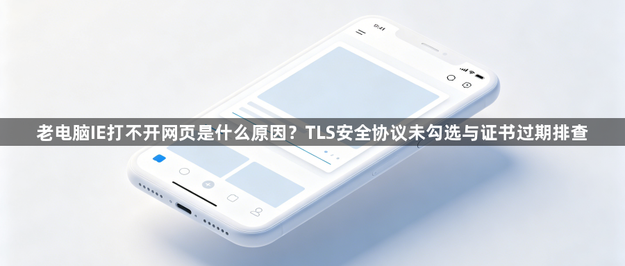 老电脑IE打不开网页是什么原因?TLS安全协议未勾选与证书过期排查1