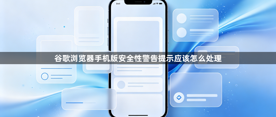 谷歌浏览器手机版安全性警告提示应该怎么处理1