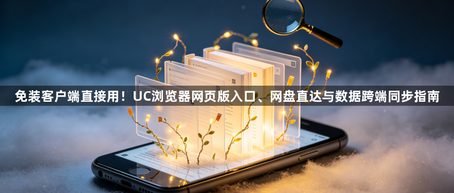 免装客户端直接用！UC浏览器网页版入口、网盘直达与数据跨端同步指南1