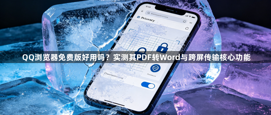 QQ浏览器免费版好用吗?实测其PDF转Word与跨屏传输核心功能1