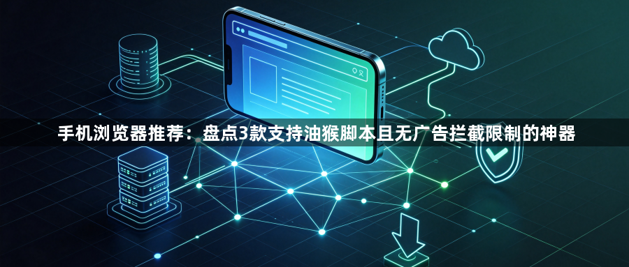 手机浏览器推荐：盘点3款支持油猴脚本且无广告拦截限制的神器1