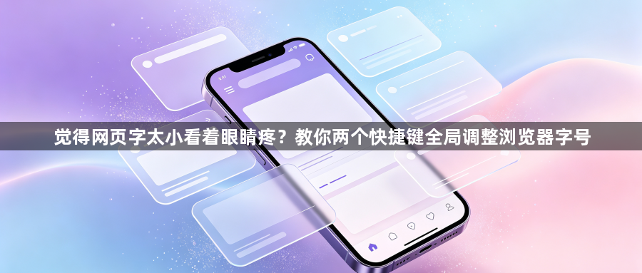 觉得网页字太小看着眼睛疼？教你两个快捷键全局调整浏览器字号1