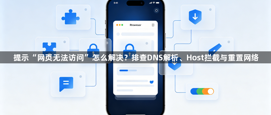 提示“网页无法访问”怎么解决？排查DNS解析、Host拦截与重置网络1