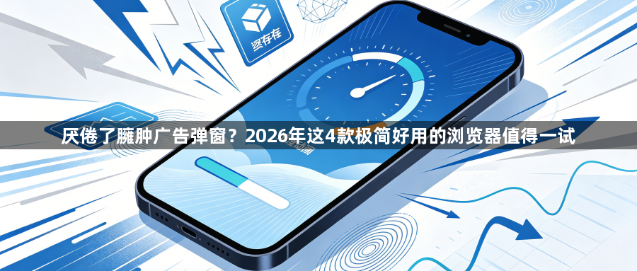 厌倦了臃肿广告弹窗？2026年这4款极简好用的浏览器值得一试1