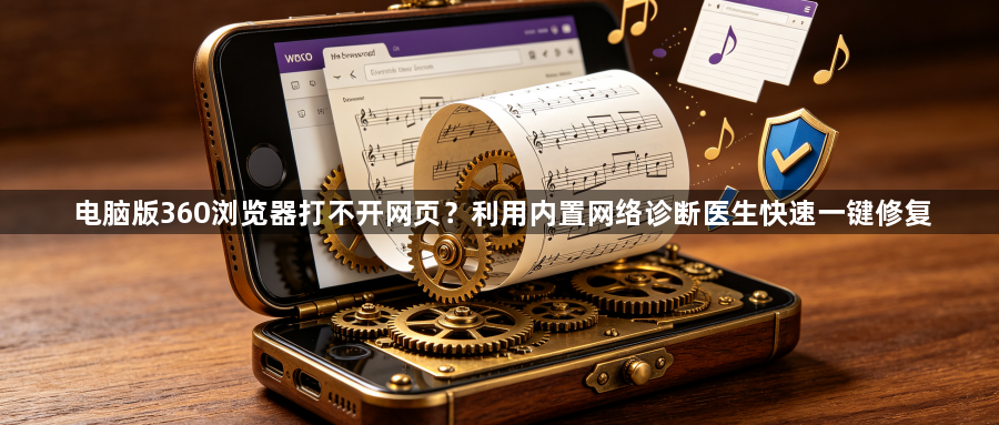 电脑版360浏览器打不开网页？利用内置网络诊断医生快速一键修复1