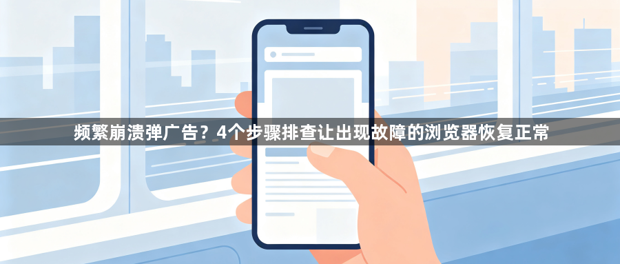 频繁崩溃弹广告?4个步骤排查让出现故障的浏览器恢复正常1