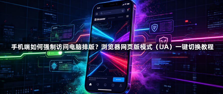 手机端如何强制访问电脑排版？浏览器网页版模式（UA）一键切换教程1