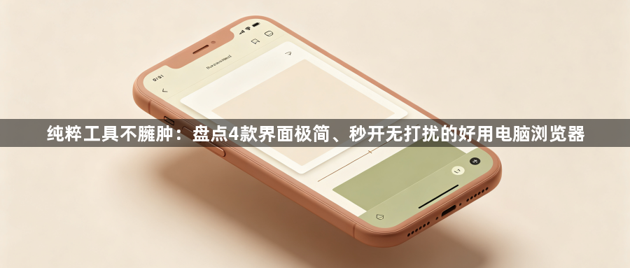 纯粹工具不臃肿：盘点4款界面极简、秒开无打扰的好用电脑浏览器1