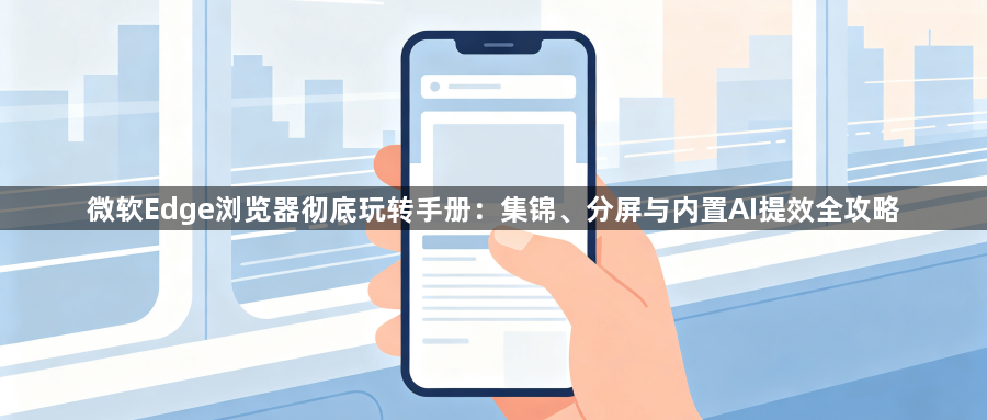微软Edge浏览器彻底玩转手册：集锦、分屏与内置AI提效全攻略1