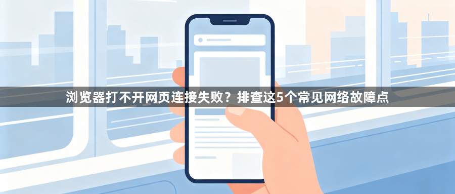 浏览器打不开网页连接失败？排查这5个常见网络故障点1